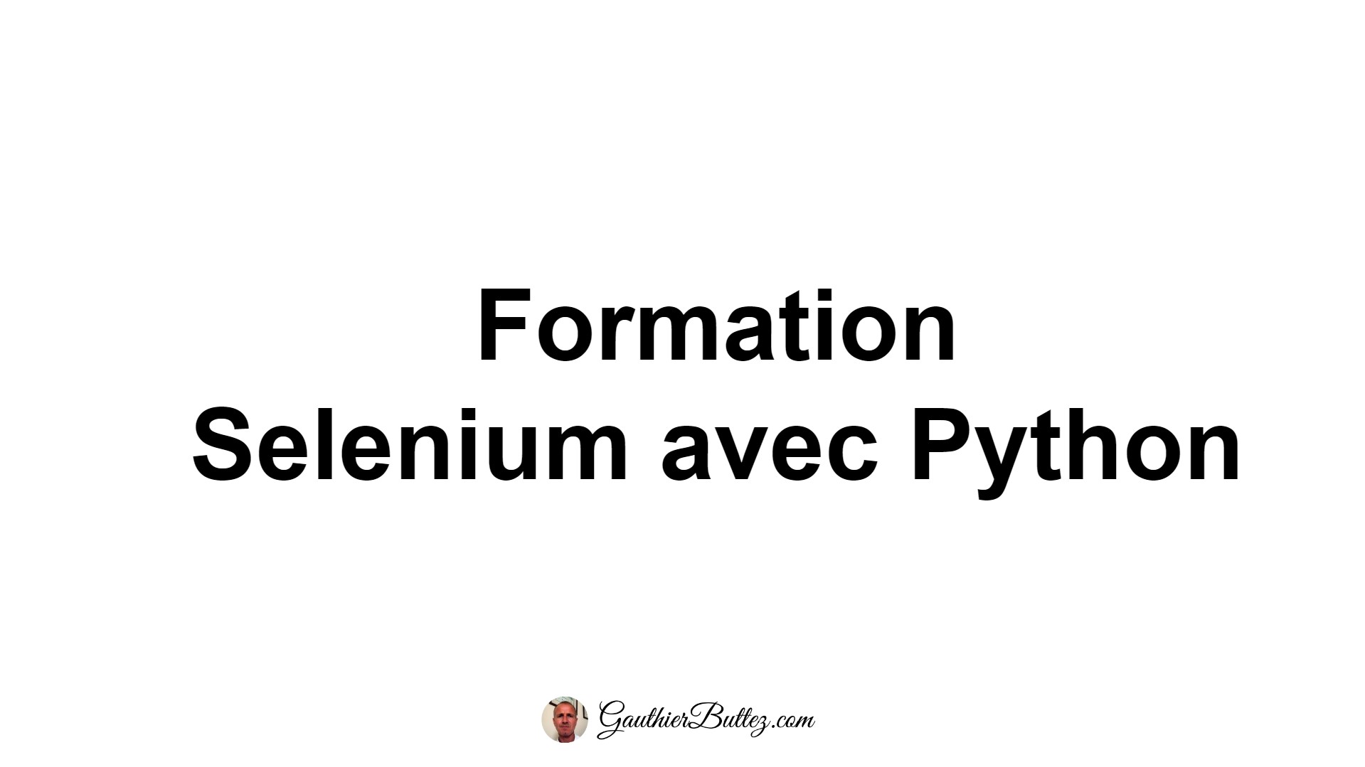 Formation Selenium avec Python Payante