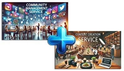 Service de Community Management + Création de contenus